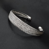 Antique Silver Plated Floral Thread Bracelet – Jewelry Gift Ideas — 1