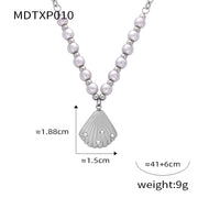 Freshwater Pearl Stitching Titanium Steel Jewelry – Jewelry Gift Ideas — 11