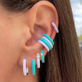 Solid Color Simple Painting Oil Earrings INS Wind Ear – Creative Gifts — 8