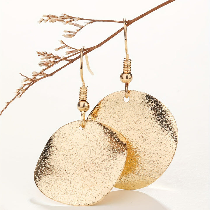 Women's Jewelry Shaped Coin Circle Earrings Simple – Stylish Gifts — 1