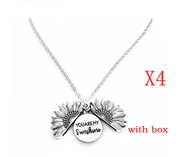 Sunflower Double Lettering Necklace – Jewelry Gift Ideas — 18