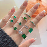 High Carbon Diamond Sapphire Green Ring – Small Gift Ideas — 2