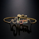 Gold Bracelet Personalized Color Zirconium MOM – Jewelry Gift Ideas — 2