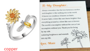 Sunflower Rotating Ring Set With Diamond Simple – Small Gift Ideas — 7
