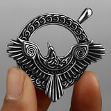 Nordic Viking Odin Crow Titanium Steel Pendant – Jewelry Gift Ideas — 4