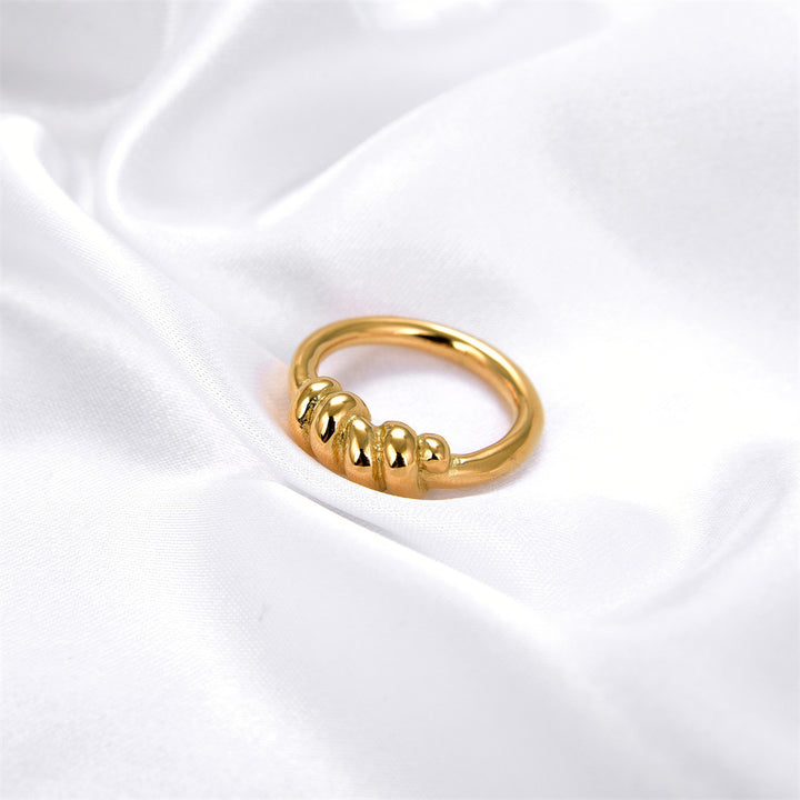 Threaded Titanium Croissant Ring Stainless Steel – Everyday Gifts — 1