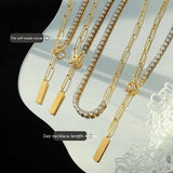 Square Strip Pendant Stainless Steel Necklace – Jewelry Gift Ideas — 2