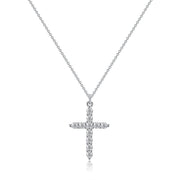 S925 Sterling Silver Diamond Inlaid Cross – Jewelry Gift Ideas — 6