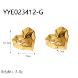 Fashion Section Love Heart Stud Earrings – Stylish Gifts — 6