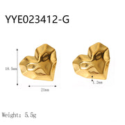 Fashion Section Love Heart Stud Earrings – Stylish Gifts — 6