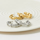 Stainless C- Shaped Ear Ring White Titanium Steel – Unique Gift Ideas — 8