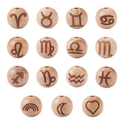 16-20mm Beech Wood 12 Constellation Beads – Stylish Gifts — 4
