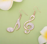 Elegant temperament with diamond notes Earrings – Small Gift Ideas — 2