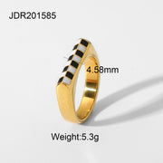 Party Jewelry Love Chessboard Plaid Ring – Jewelry Gift Ideas — 6