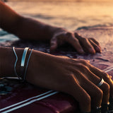 Mens Fashion Sterling Silver Snake Bone Bracelet – Stylish Gifts — 1