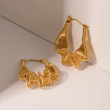 Simple Elegant 18K Gold Stainless Steel Pleated – Birthday Gifts — 6