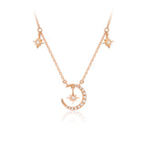 S925 Sterling Silver Star And Moon Necklace – Jewelry Gift Ideas — 5