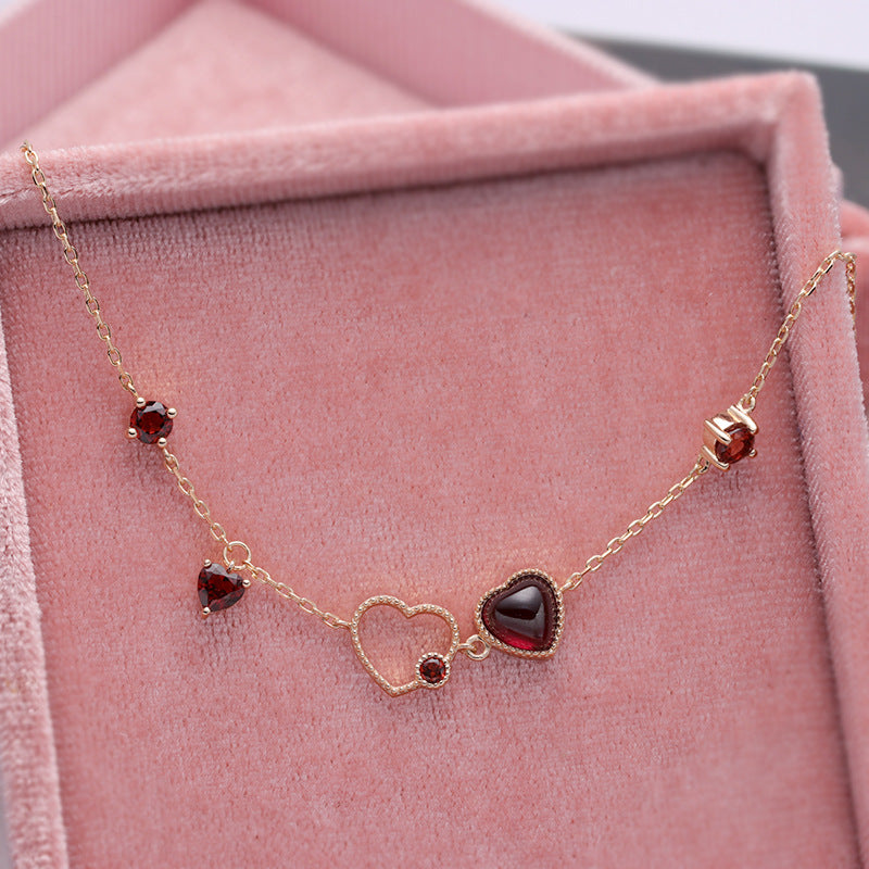 Ladies New Red Pomegranate Heart Bracelet – Jewelry Gift Ideas — 1