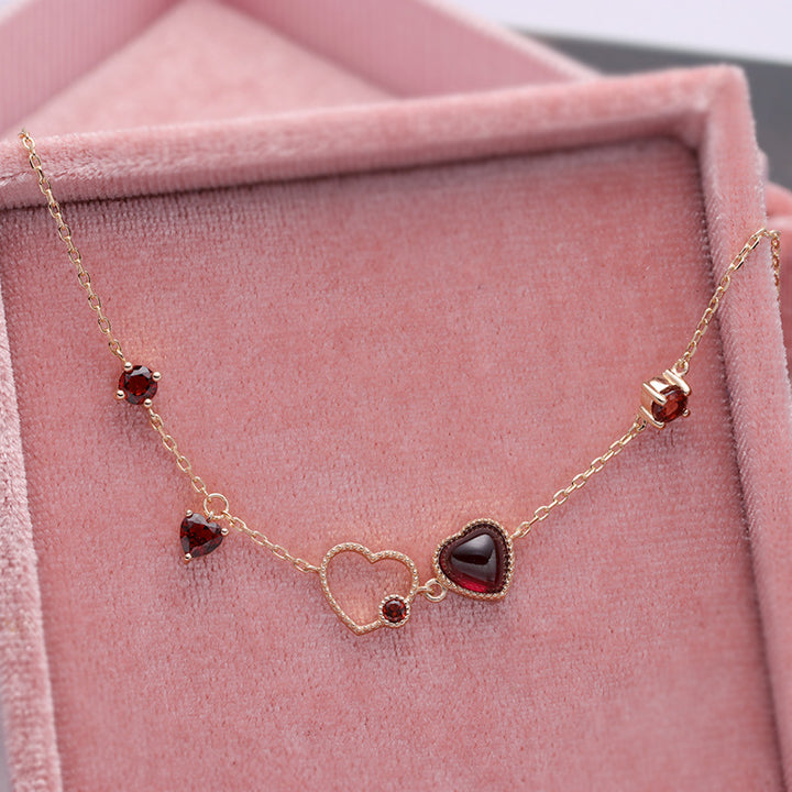Ladies New Red Pomegranate Heart Bracelet – Jewelry Gift Ideas — 1