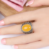 Agate-like Diamond Cut Face Ring – Birthday Gifts — 3