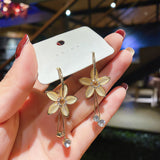 Silver Needle Opal Earrings Temperament Geometric – Stylish Gifts — 2