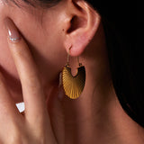 Stainless Steel Rib Scallop Earrings – Birthday Gifts — 10