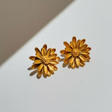 Retro Titanium Steel Stylish Flower Earrings – Holiday Gift Ideas — 3