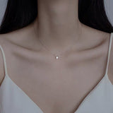 Sterling Silver Zircon Necklace With Diamond – Jewelry Gift Ideas — 1