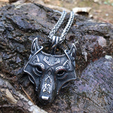 Asgard Crafted Norse Grey Wolf Head Pendant Chain – Jewelry Gift Ideas — 1