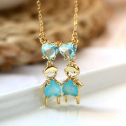 Simple Love Boy Girl Zircon Necklace Valentine's Day – Gifts for Kids — 5
