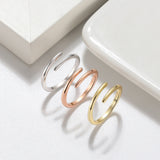 S925 Sterling Silver Ring Simple Opening Adjustable – Meaningful Gifts — 1