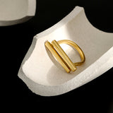 Design N Ring Frosty Wind Geometric Double Layer – Gifts for Her — 4