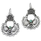 Vintage Floral Heart Embellished Turquoise Earrings – Surprise Gifts — 5