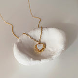 French Vintage Lace Metal Love Shell Necklace – Jewelry Gift Ideas — 3