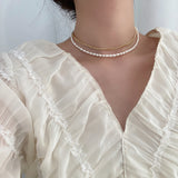 Vintage Chain Freshwater Pearl Double Bracelet – Jewelry Gift Ideas — 3