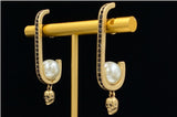 Skull Head Women's Pearl Brass And Diamond Earrings – Gifts for Her — 6