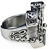 Personalized Retro Ghost Rider Skull Engine Ring – Gift Ideas — 4