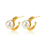 Fashion Stainless Steel C- Shaped Earrings Simple – Stylish Gifts — 4