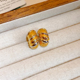 Real Gold Plated Silver Needle Pleated Croissant – Meaningful Gifts — 3