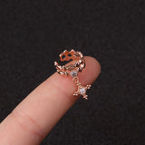 Pierced Earrings Inlaid With Zircon Creative – Jewelry Gift Ideas — 8