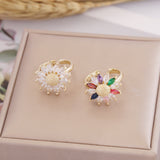Colored Zircon Sunflower Ring Female – Gifts for Her — 2