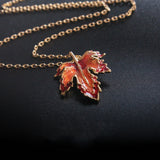 Exaggerated Maple Leaf Enamel Drip Glazed Long – Jewelry Gift Ideas — 8