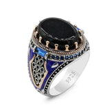 Luxury Business Round Black Onyx Men's Ring – Gifts for Him — 3
