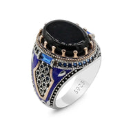 Luxury Business Round Black Onyx Men's Ring – Gifts for Him — 3