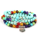 Natural 108 Apatite Lotus Bracelet Buddha Pendant – Jewelry Gift Ideas — 3