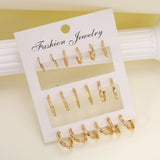 Creative Fashionable Golden Twist Earrings Suit – Thoughtful Gifts — 17