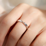 S925 Silver Couple Ring Simple Graceful – Gifts for Couples — 1
