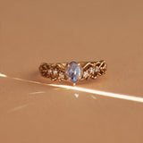 Natural Cordierite Elongated Stone Ring Fashionable – Meaningful Gifts — 3