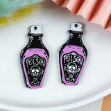 Ghost Bat Skull Poison Bottle Handmade Earrings – Stylish Gifts — 6