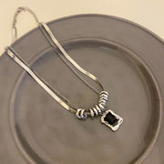 Small Group Diamond Inlaid Geometric Double Layer – Jewelry Gift Ideas — 4
